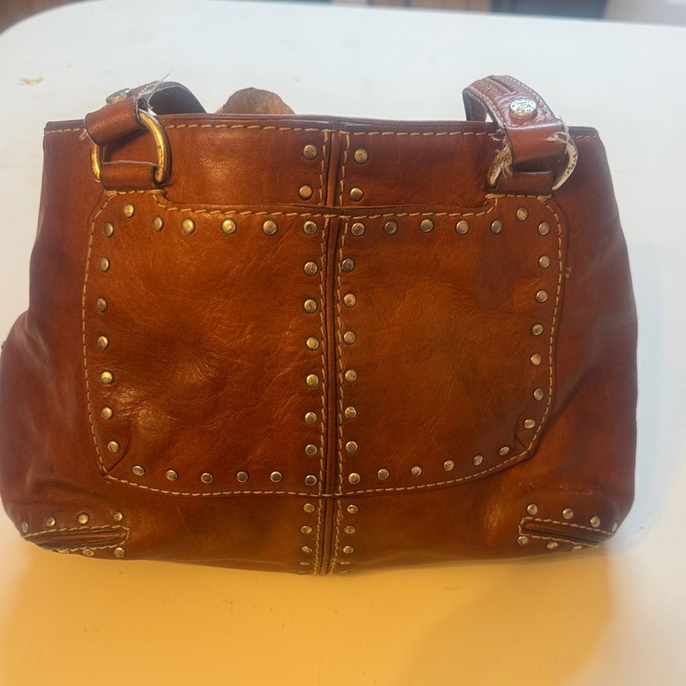 Michael Kors Vintage Brown Leather Studded Women's Bag